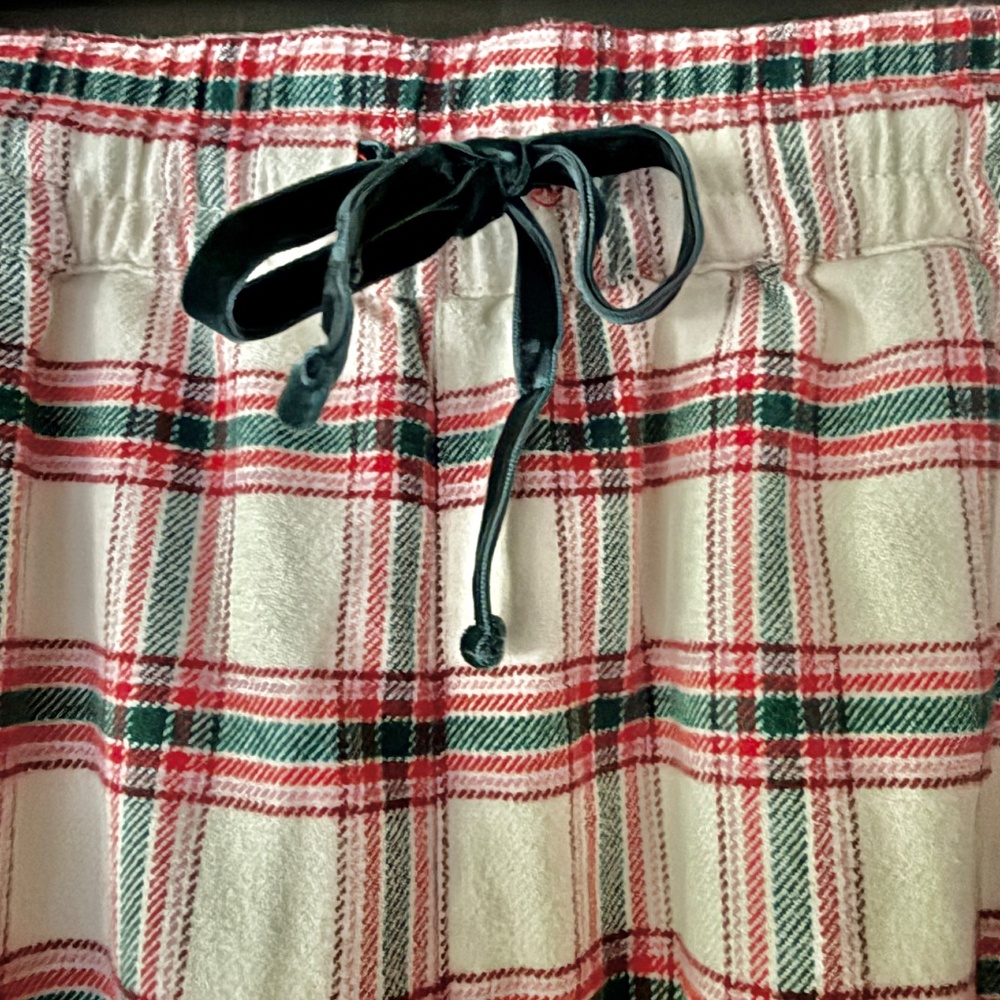 Marine Layer Cotton Plaid Lounge/Pajama Pants with Drawstring womens Sz L - Picture 2 of 6